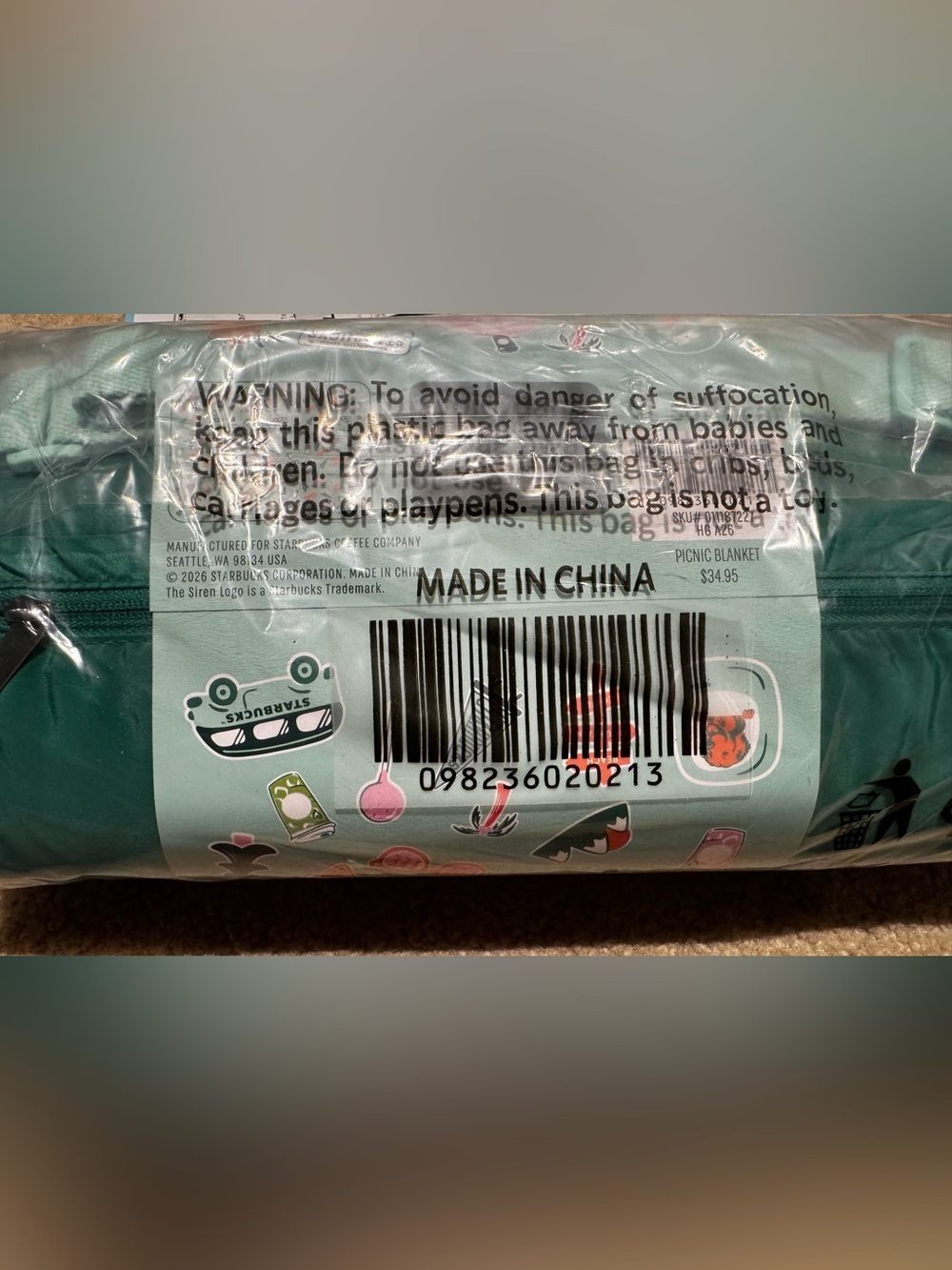 Starbucks Road Trip Collection - Limited Edition Picnic Blanket - Picture 13 of 13